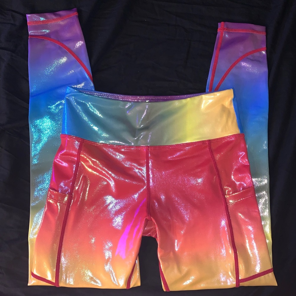 ‼️SOLD‼️ CNC Rainbow Shimmer Leggings